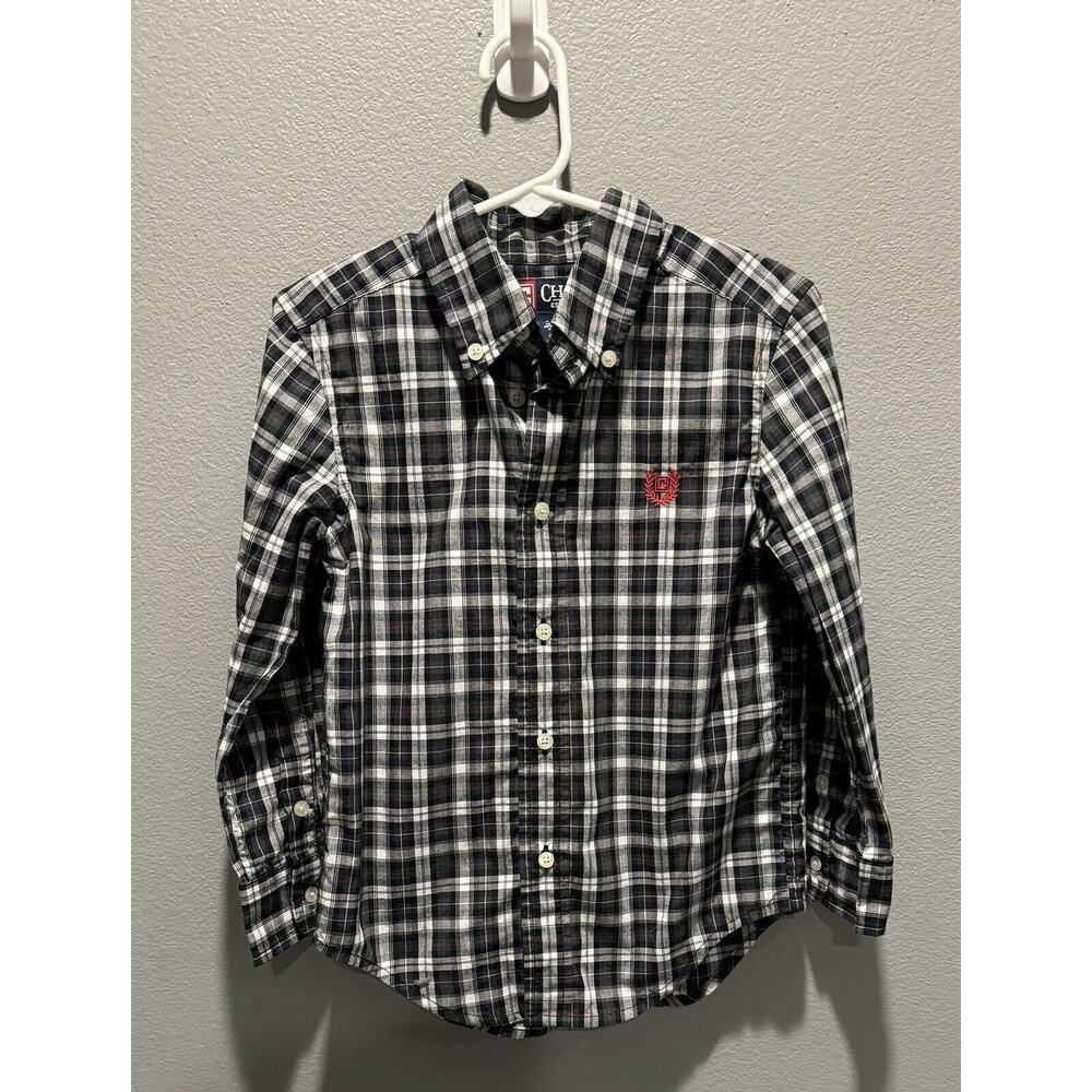 Youth Chaps Button Down Shirt Size 4/4T